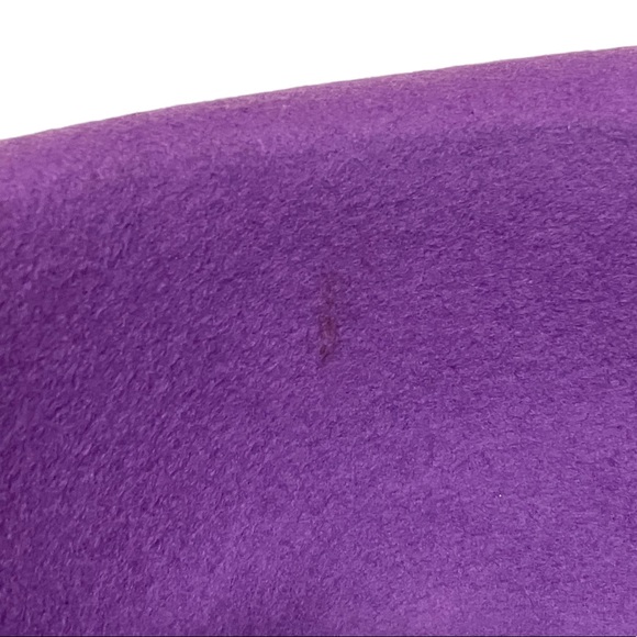 Vintage Purple Wool Hat with Feathers Geo. W. Bollman & Co Doeskin Felt - Picture 7 of 12
